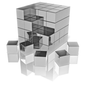 Cubes Fall Out PowerPoint clipart graphic preview.