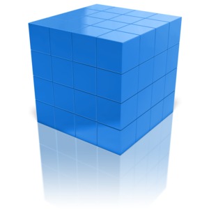 Array Of Cubes PowerPoint clipart graphic preview.