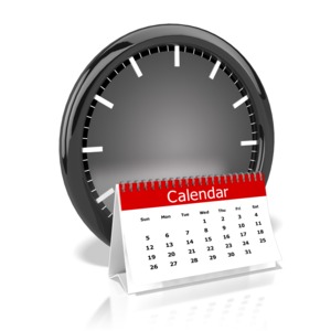Clock And Calendar PowerPoint clipart graphic preview.