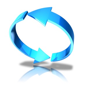 Arrows Tail Spin PowerPoint clipart graphic preview.