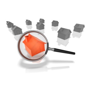 Searching For The Right House PowerPoint clipart graphic preview.