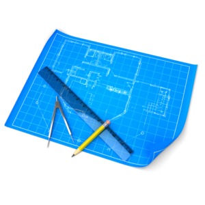 Blueprint Draft Set PowerPoint clipart graphic preview.