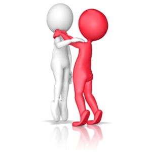 Choking Stick Figure Violence PowerPoint clipart graphic preview.