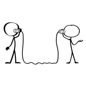 Tin Can Communications PowerPoint clipart graphic preview.