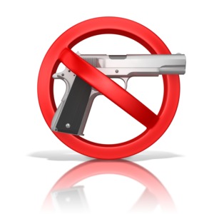Guns Prohibited PowerPoint clipart graphic preview.