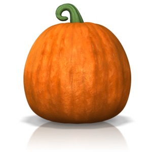 A Single Pumpkin PowerPoint clipart graphic preview.