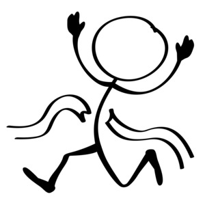Line Figure Winning PowerPoint clipart graphic preview.