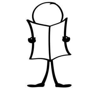 Line Figure Newspaper PowerPoint clipart graphic preview.