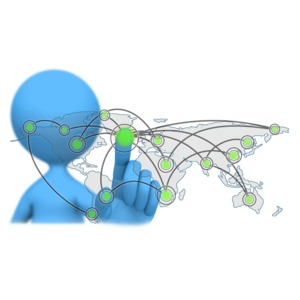 Global Touch Connection PowerPoint clipart graphic preview.