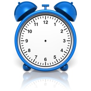 Alarm Clock No Hands PowerPoint clipart graphic preview.