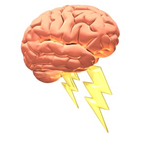 Brain Power PowerPoint clipart graphic preview.