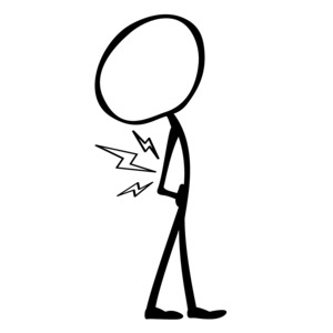 Line Figure Back Pain PowerPoint clipart graphic preview.