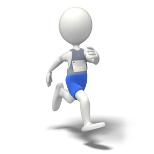 Cross Country Runner PowerPoint clipart graphic preview.