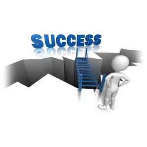 Success On The Other Side PowerPoint clipart graphic preview.