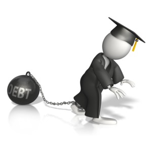 Student Debt PowerPoint clipart graphic preview.