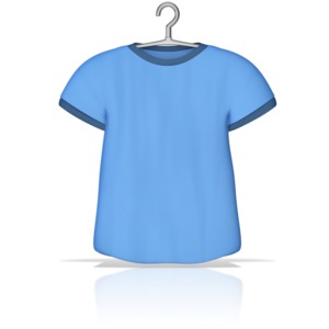 T Shirt on a Hanger PowerPoint clipart graphic preview.