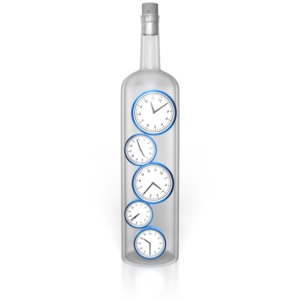 Time In A Bottle PowerPoint clipart graphic preview.