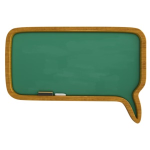 Chalkboard Call Out Bubble PowerPoint clipart graphic preview.