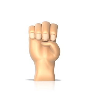 Sign Language Letter E PowerPoint clipart graphic preview.