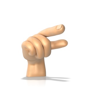 Sign Language Letter G PowerPoint clipart graphic preview.