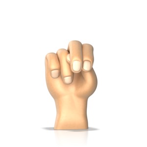 Sign Language Letter N PowerPoint clipart graphic preview.