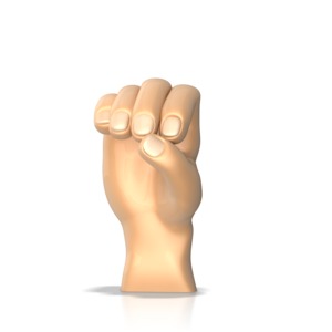 Sign Language Letter O PowerPoint clipart graphic preview.