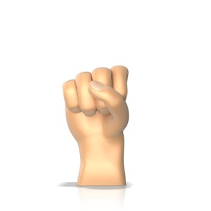 Sign Language Letter S PowerPoint clipart graphic preview.