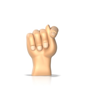 Sign Language Letter T PowerPoint clipart graphic preview.