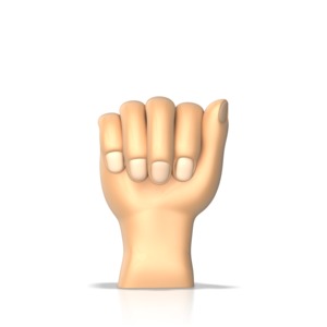 Sign Language Letter A PowerPoint clipart graphic preview.