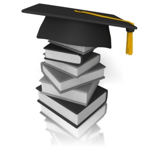 Graduation Books PowerPoint clipart graphic preview.