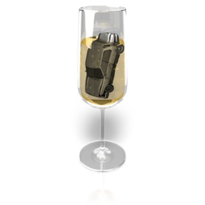 Champagne Drink and Drive PowerPoint clipart graphic preview.