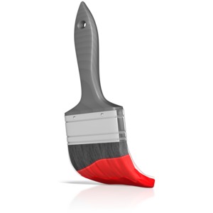 Paint Brush PowerPoint clipart graphic preview.