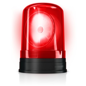 Lit Up Cylinder Siren PowerPoint clipart graphic preview.