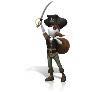Pirate Stolen Plunder PowerPoint clipart graphic preview.