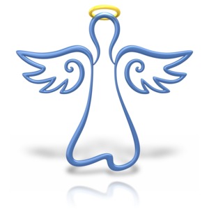 Angel Halo Outline PowerPoint clipart graphic preview.