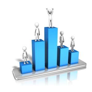Top Figure On Bar Graph PowerPoint clipart graphic preview.