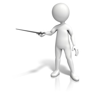 Figure Pointer Side PowerPoint clipart graphic preview.