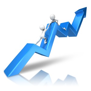 Helping Hand On Edge PowerPoint clipart graphic preview.