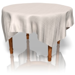 Table With Cloth PowerPoint clipart graphic preview.