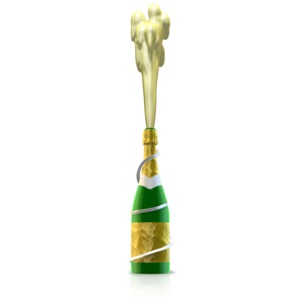 Champagne Celebration PowerPoint clipart graphic preview.