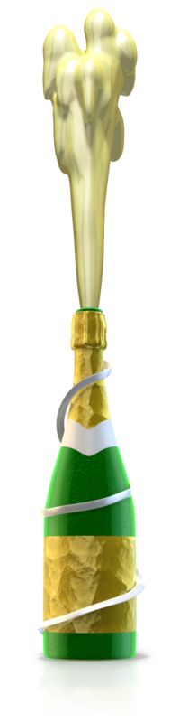 High-resolution clipart illustration of Champagne Celebration, designed for seasonal marketing campaigns, corporate event presentations, and holiday promotions.