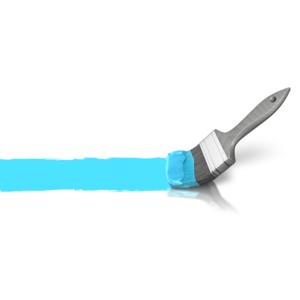 Painting Horizontal Line PowerPoint clipart graphic preview.