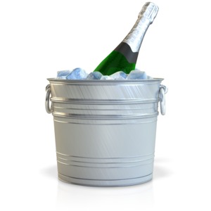 Champagne In Bucket PowerPoint clipart graphic preview.