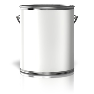 Paint Can Blank Label PowerPoint clipart graphic preview.