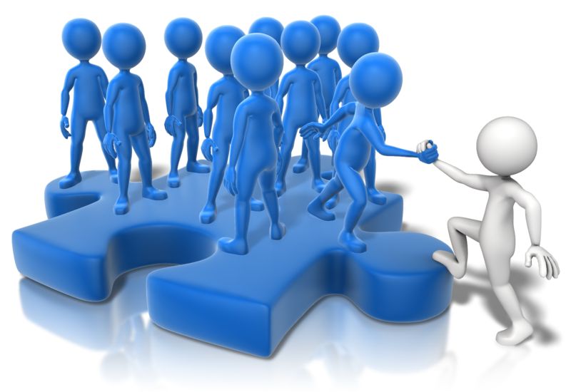 High-resolution clipart illustration of Join The Puzzle Crowd, designed for digital transformation strategies, enterprise software training, and advanced information technology frameworks.