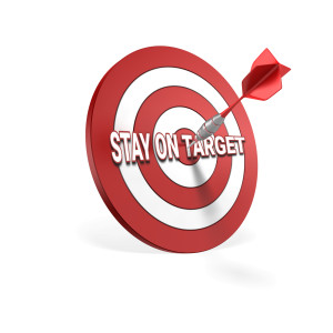 Bullseye Dart Text Customizable PowerPoint clipart graphic preview.