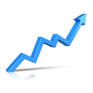 Arrow Climbing Upward PowerPoint clipart graphic preview.