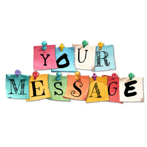 Welcome Thumb Tacks Text Customizable PowerPoint clipart graphic preview.
