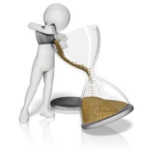 3d Figure Filling Hourglass PowerPoint clipart graphic preview.