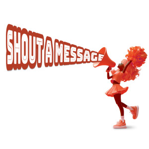 Cheerleader Custom Text Customizable PowerPoint clipart graphic preview.